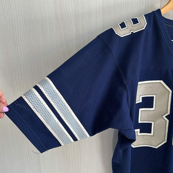 Vintage Ravens Knit 80's #33 Dallas Cowboys NFL JERSEY Size L - Picture 7 of 10